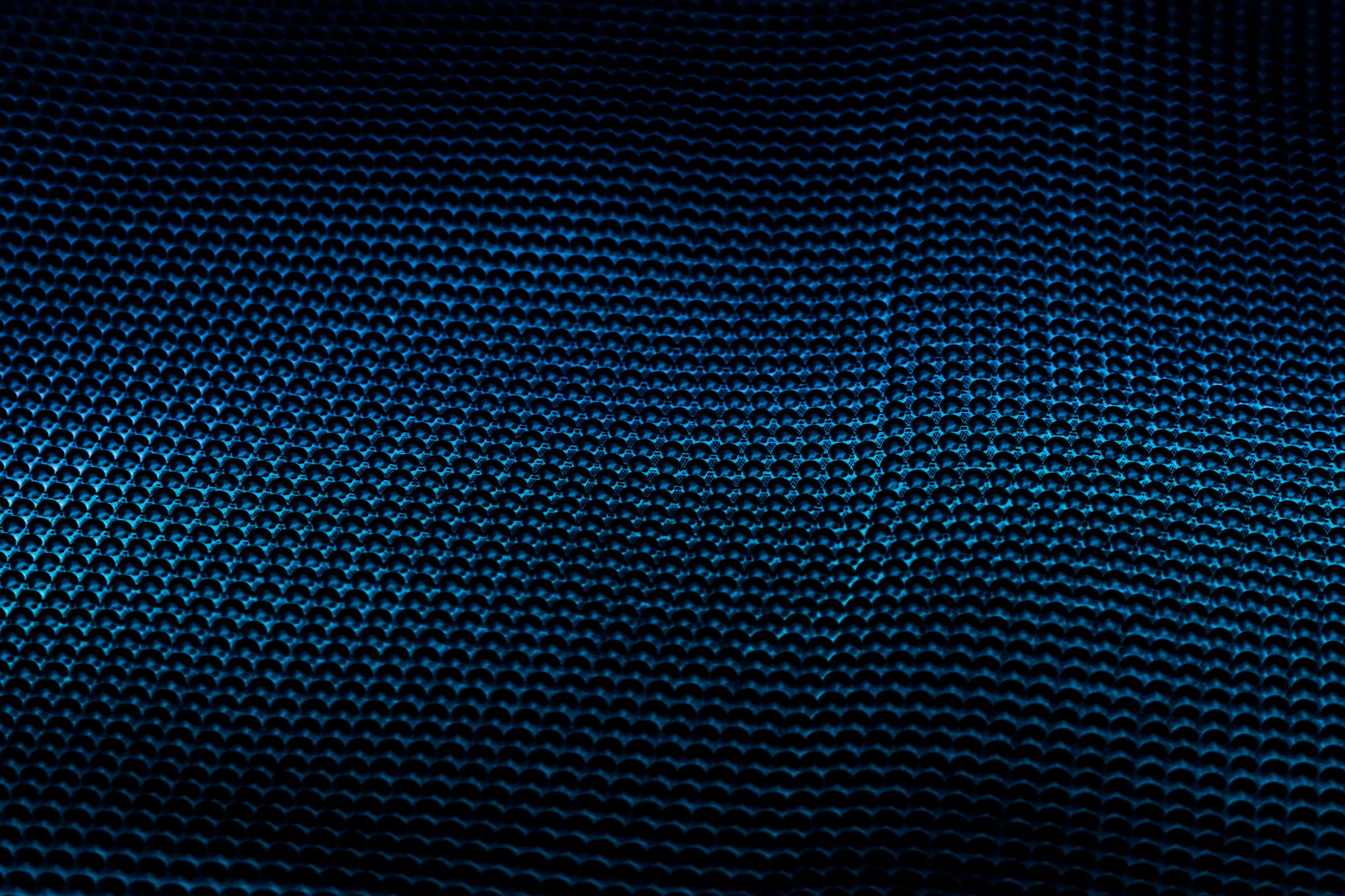 Blue Metallic Abstract Background, Futuristic Surface and High Tech Material